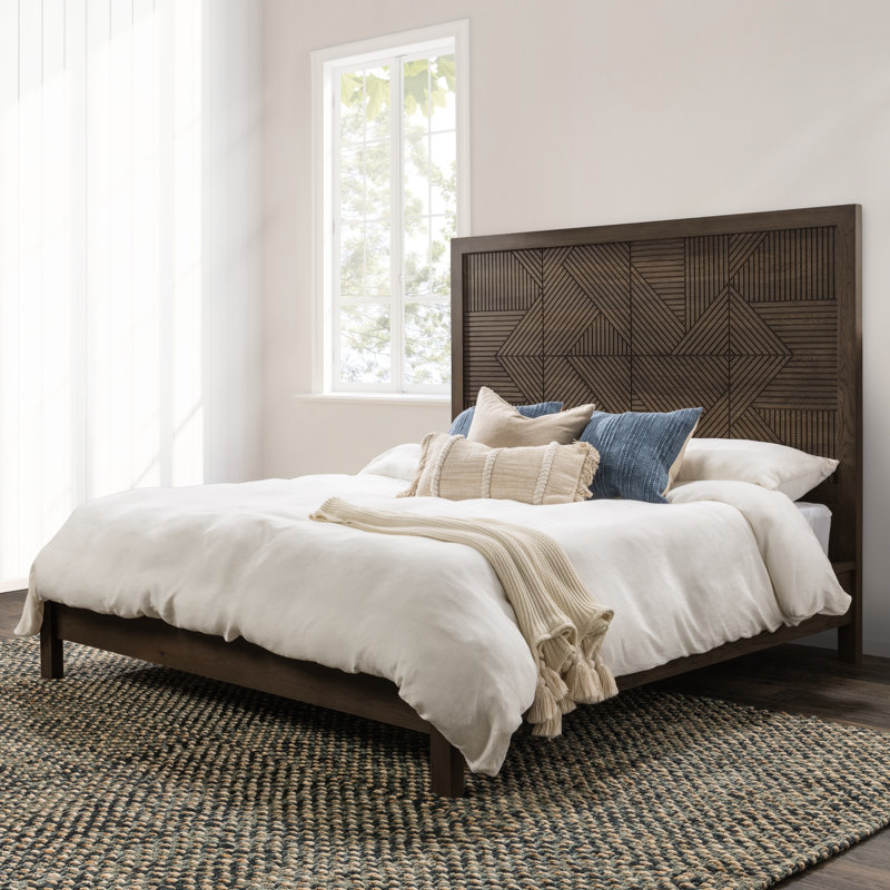 Santa Clara Platform Bed, California King, Oak Golden