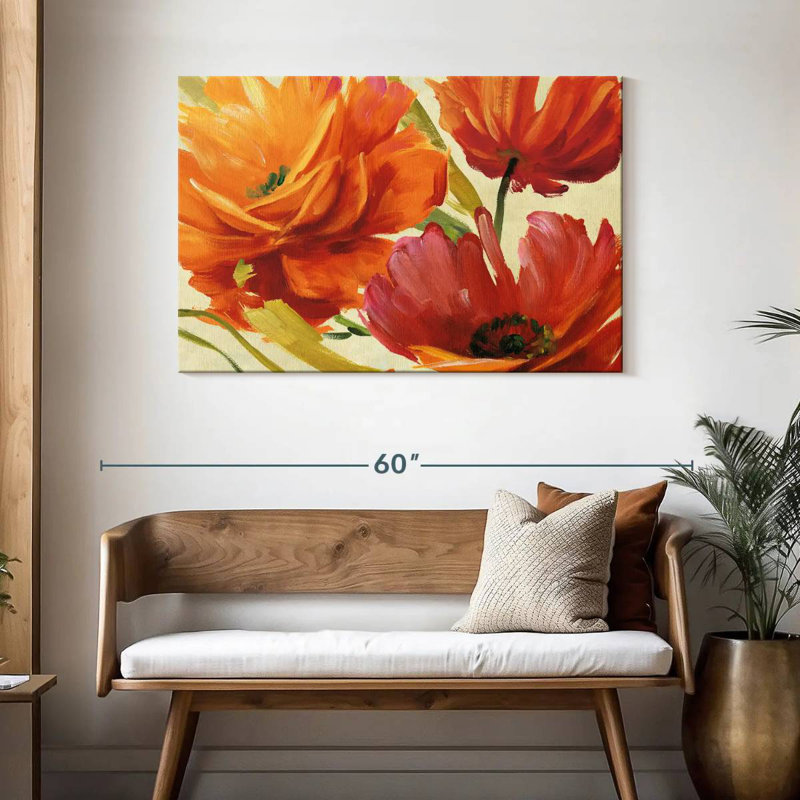 Fleurs flamboyantes Harnek, H 30 po x l 45 po