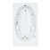 72" L X 42" W Drop In Combination Acrylic Bathtub with Reversible Drain in White
