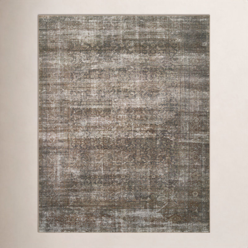 Tapis oriental tabac / rouille Billie, Rectangle 7 pi 6 po x 9 pi 6 po