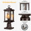 Oil Rubbed Bronze Dusk to Dawn Lantern Post for Outside with Pier Mount Base