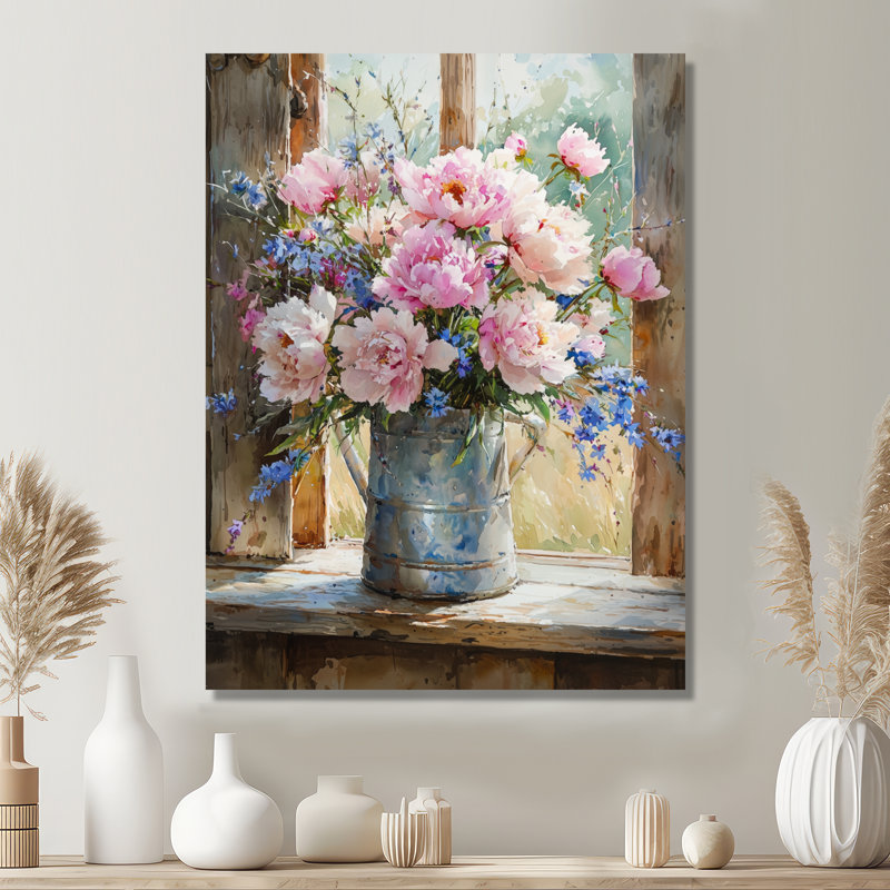 Veschi - Floral Wall Decor, Wrapped Canvas, Does Not Apply, 20" H x 12" W