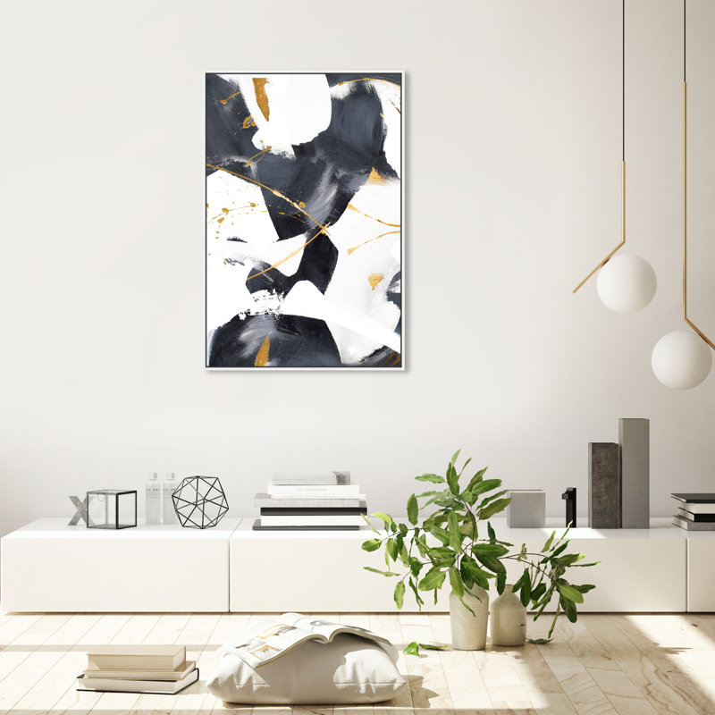 Amani 2 - Impression sur toile, H 54 po x l 36 po, Toile avec cadre, Blanc