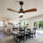 Ceiling Fans With Lights And Remote, Outdoor Ceiling Fan For Patios With Light 3 Blades Modern Ceiling Fan Noiseless Reversible DC Motor, Wood Fan For Farmhouse
