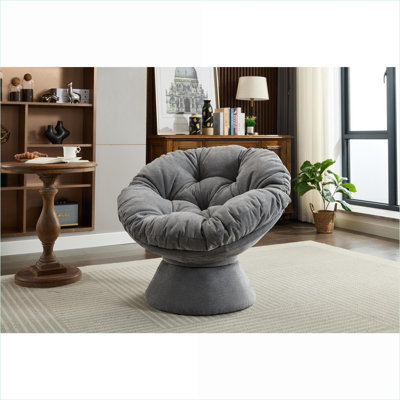 Fauteuil d'appoint surdimensionné pivotant sur 360 °, fauteuil confortable Papasan pour adultes, salon, salon, chambre à coucher, sièges