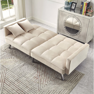 Syliva 80" Square Arm Sleeper Sofa Bed