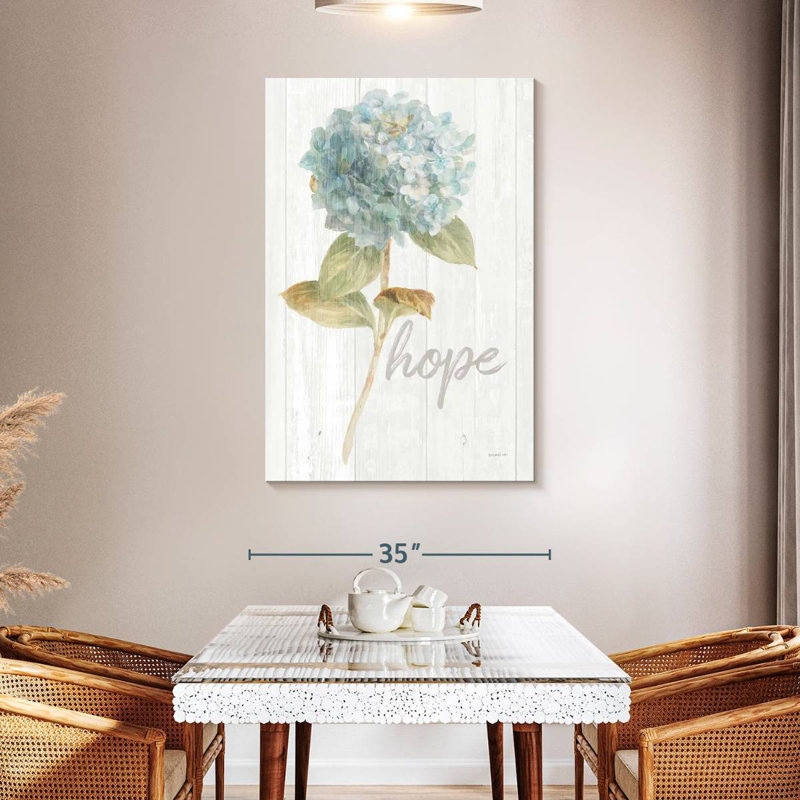 Harnek jardin hortensia sur bois espoir, H 48 po x l 32 po