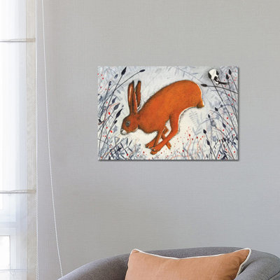 «The Hare The Magpie» par Michelle Campbell - peinture sur toile tendue