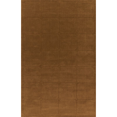 Aldery Copper Hand-Loomed Geometric Wool Rug