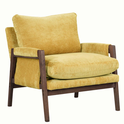 18.9'' H Velvet Upholstered Armchair