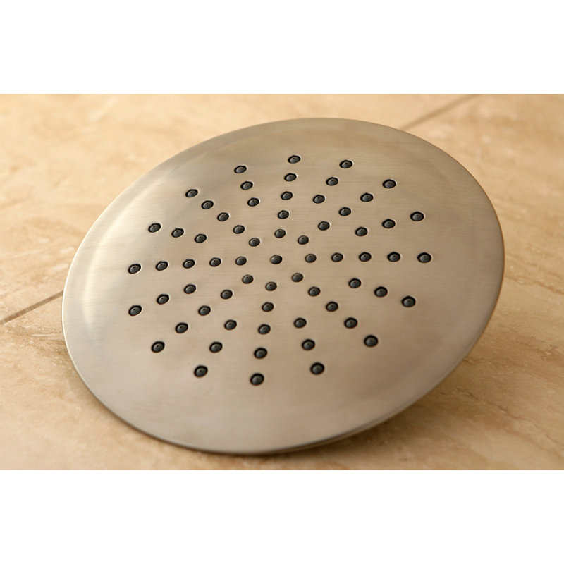 Pomme de douche ronde en ABS de 7 po Kingston, Nickel brossé