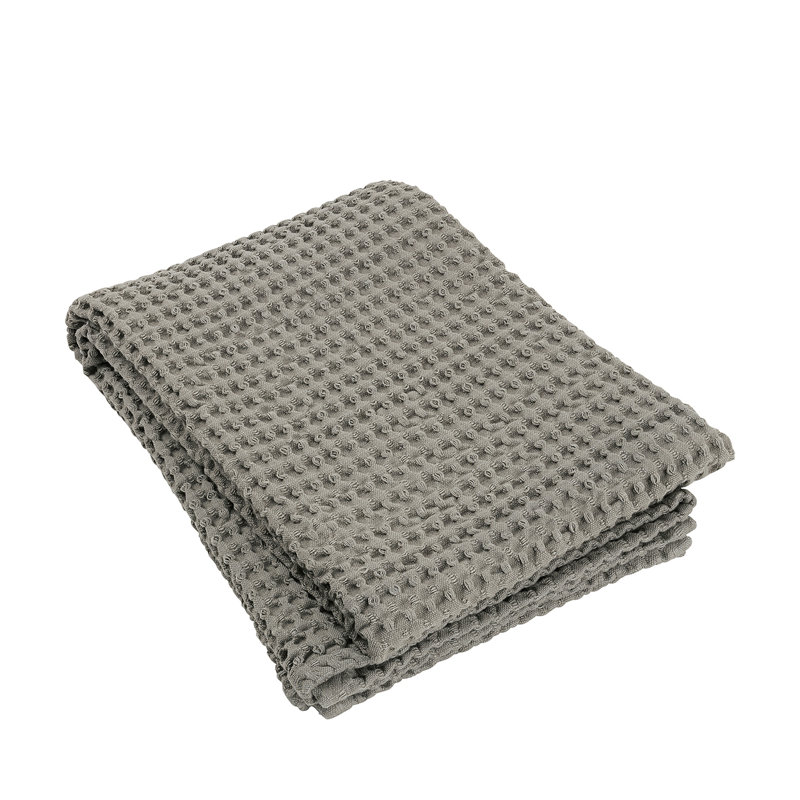CARO Jumbo 100% Cotton Waffle Bath Towel, Satellite-Taupe