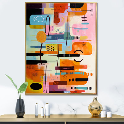 Mid-Century géométrique, collage amusant III - art mural géométrique