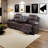 Jaci 78.5" Vegan Leather Reclining Sofa with Drop down table-407505460