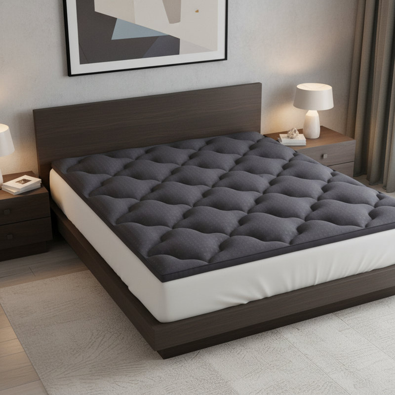 Surmatelas en coton 2 po gris foncé