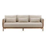 Milburne 87" Wide Outdoor Sofa, Beige