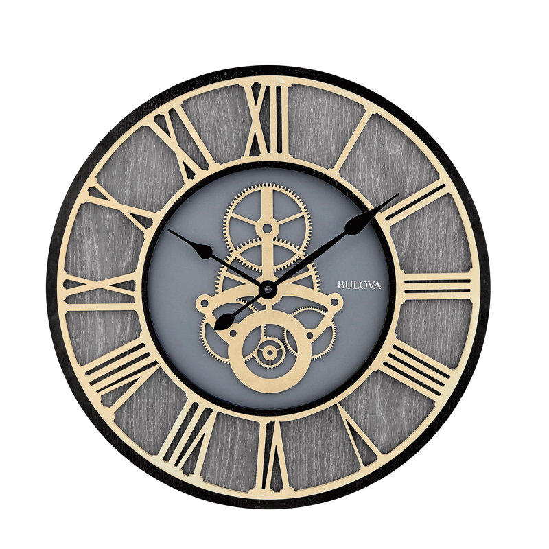 Timepiece Wood and Metal Wall Clock, C4347