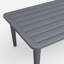 Table basse d'extérieur moderne de 38,6 po avec plateau à lattes et structure en aluminium