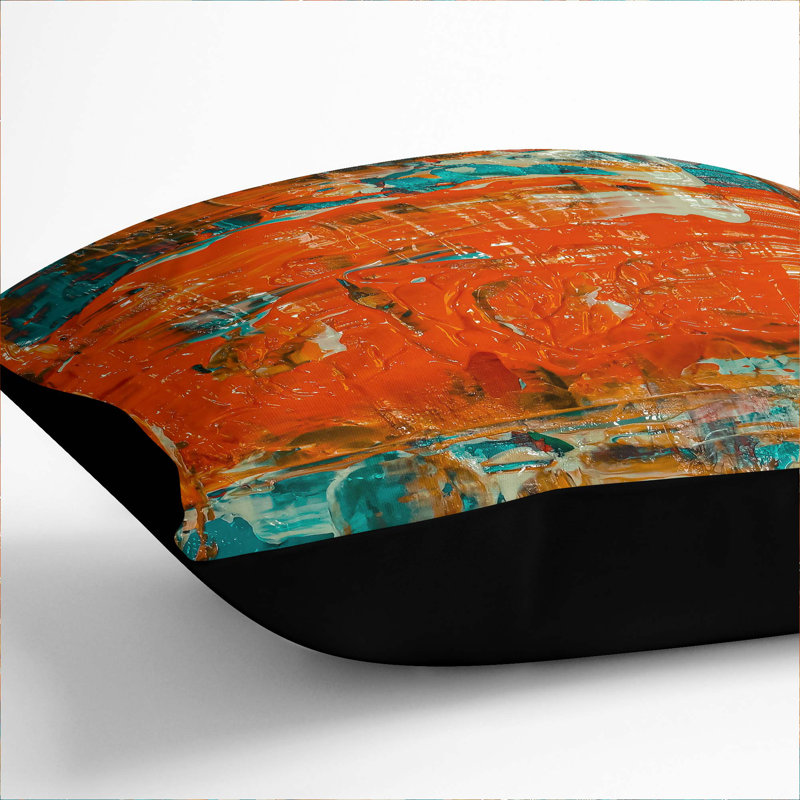 Abstract Square Throw Cushion, Black, 55 x 55 cm