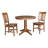Strauss 3 - Piece Solid Wood Pedestal Dining Set-456287606-455398300