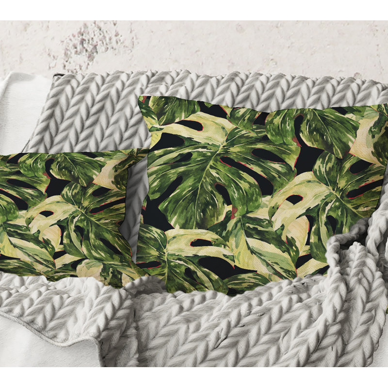 Floral Throw Pillow, 16" x 16"