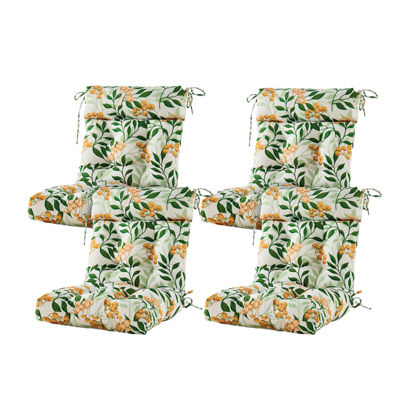 Outdoor 4'' Seat / Back Cushion, Yellow Green