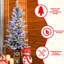 Arbre de Noël 4 pi avec lumières DEL multicolores, 396 pointes, base scintillante, 100 lumières, extrémités en PE / PVC avec pommes de pin - vasque colorée illuminée, décoration des Fêtes facile à assembler-1897142877-1897142878