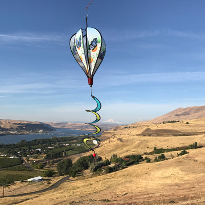 Montgolfière papillon bleu
