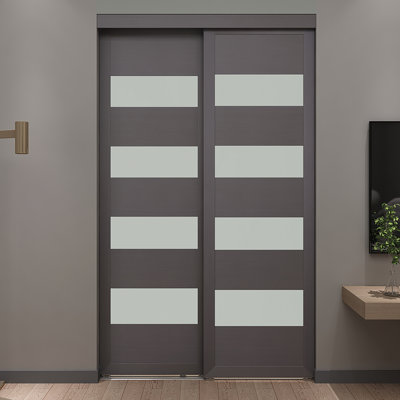 Glass and Manufactured Wood Sliding Closet Doors