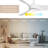 Glide 52in 3-Blade Smart Ceiling Fan 2700K-6000K CCT Tunable Range LED Light Kit with Remote Control and White Hardware with White Blades Works With iOS or Android App-126659230