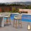 Ensemble de 2 tabourets de bar Purplr, cadre en rotin et aluminium avec coussin résistant aux taches-2114703785