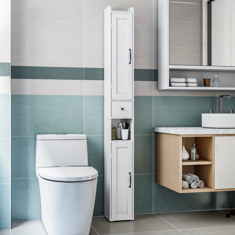 Armoire de rangement étroite 67,5 po pour salle de bain