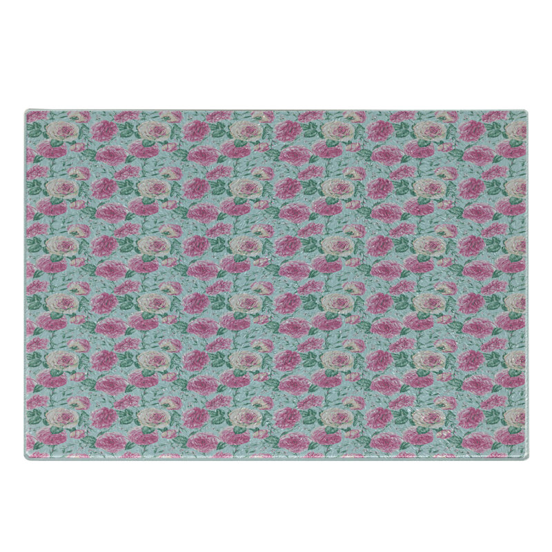 Planche à découper en verre rétro rose