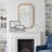 Rounded Corner Solid Wood Accent Mirror-1511759645