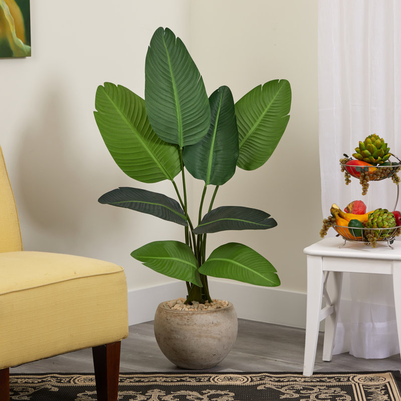 45 " H Faux Banana Leaf Tree