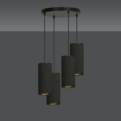 Ealidh 4 - Light Steel Cluster Pendant