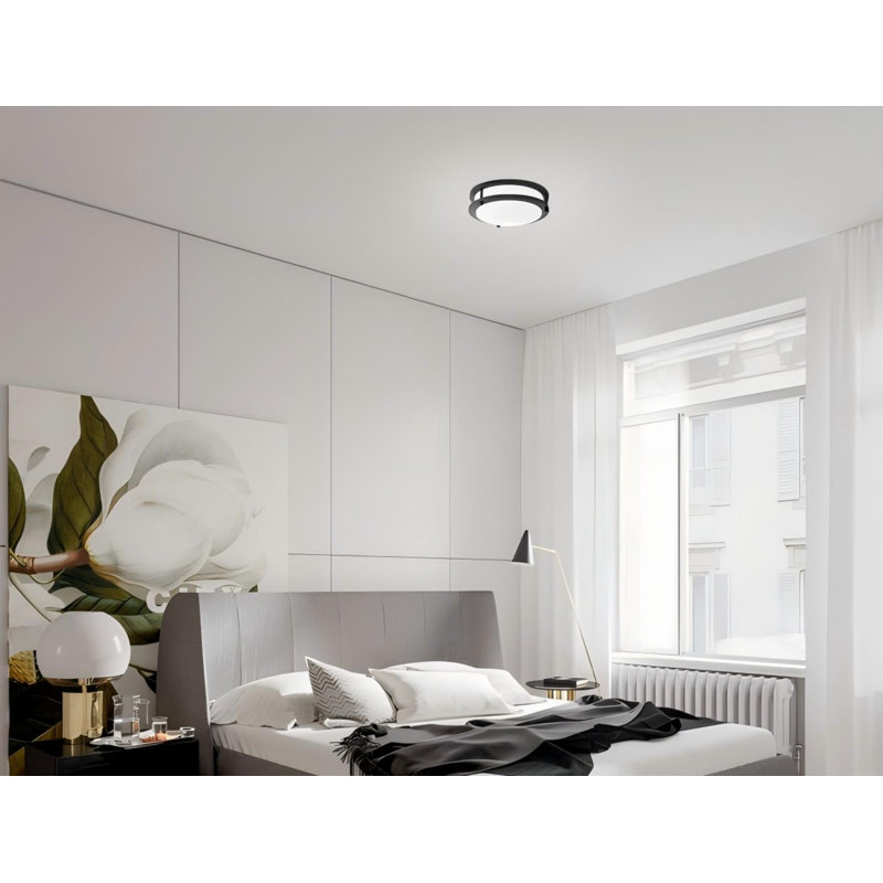 Daphne Double rings Dimmable 10 3/8" LED Flush Mount Ceiling light, Oil Rubbed Bronze