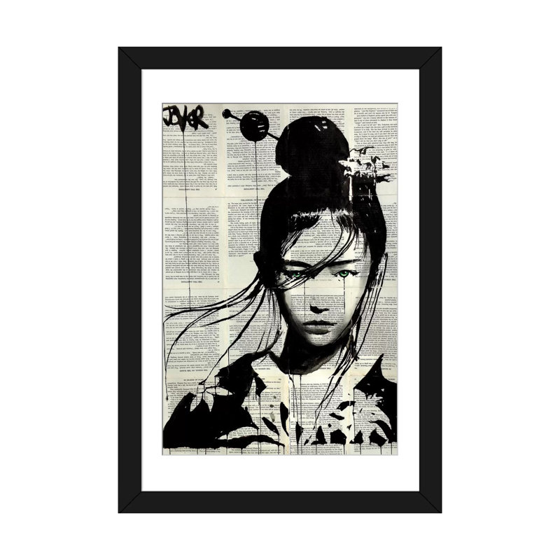 «Narumi» par Loui Jover, impression sur toile tendue sur châssis, H 24 po x l 16 po x P 1 po, Papier d'art encadré noir