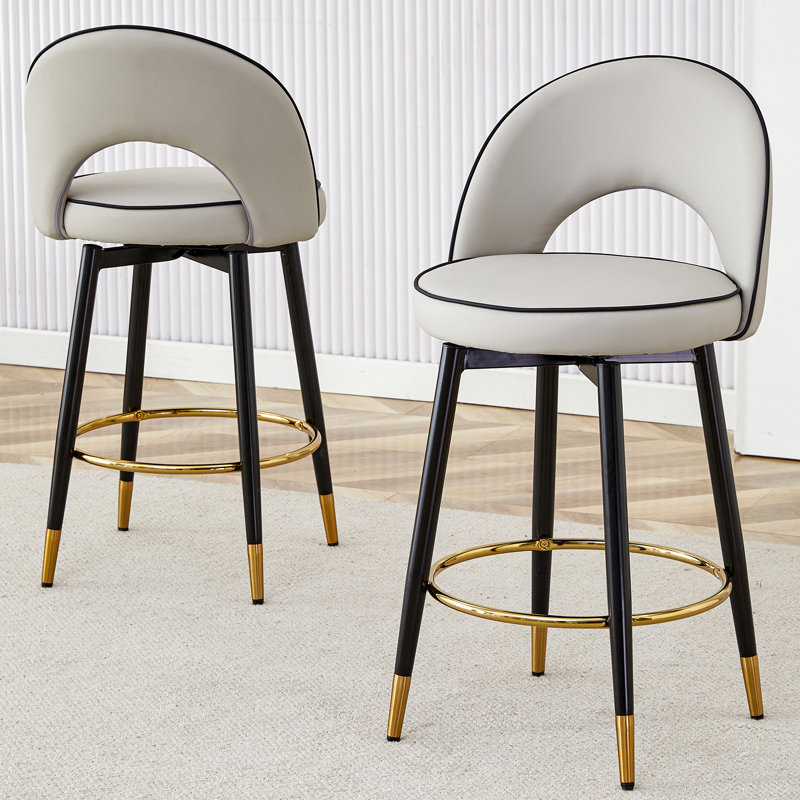 Chaise de bar rotative à 360 °, Gris