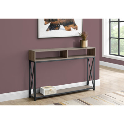 Console taupe pour présentation - Support en métal noir, élément décoratif pour chambre à coucher, ambiance taupe, amélioration