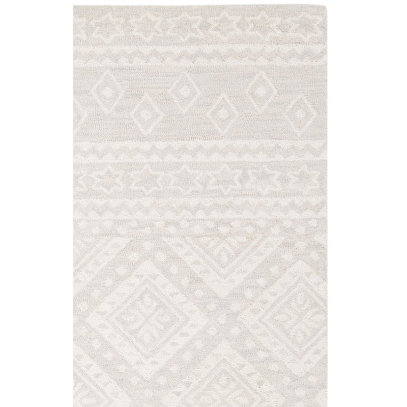 Myndi Hand Tufted Wool And Cotton With Latex Geometric Rug, Rectangle 2'6" x 4'