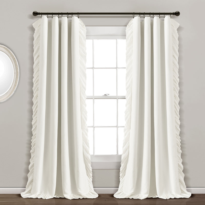 Rideau en polyester Reyna, Blanc