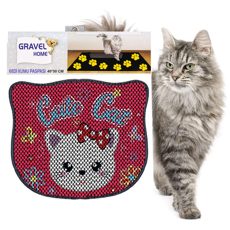 Durable Cat Litter Mat, 15.7 x 19.7 inches | 50% PVC / 50% Polyester, Machine Washable & Vacuum Friendly | Perfect for Easy Cleanup, Non-Slip Design to Keep Your Home Clean & Fresh, Ideal for Pet Owners
