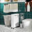 Wood Rolling Narrow Bathroom Side Storage Cabinet-1805897955