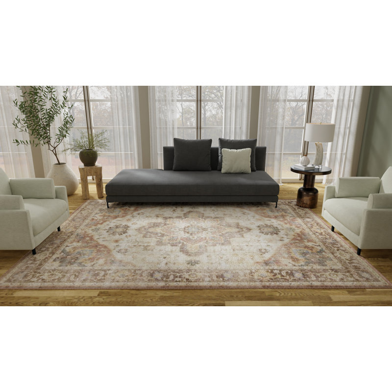 Tapis doux lavable à la machine Whitley, Rectangle 5 pi x 7 pi