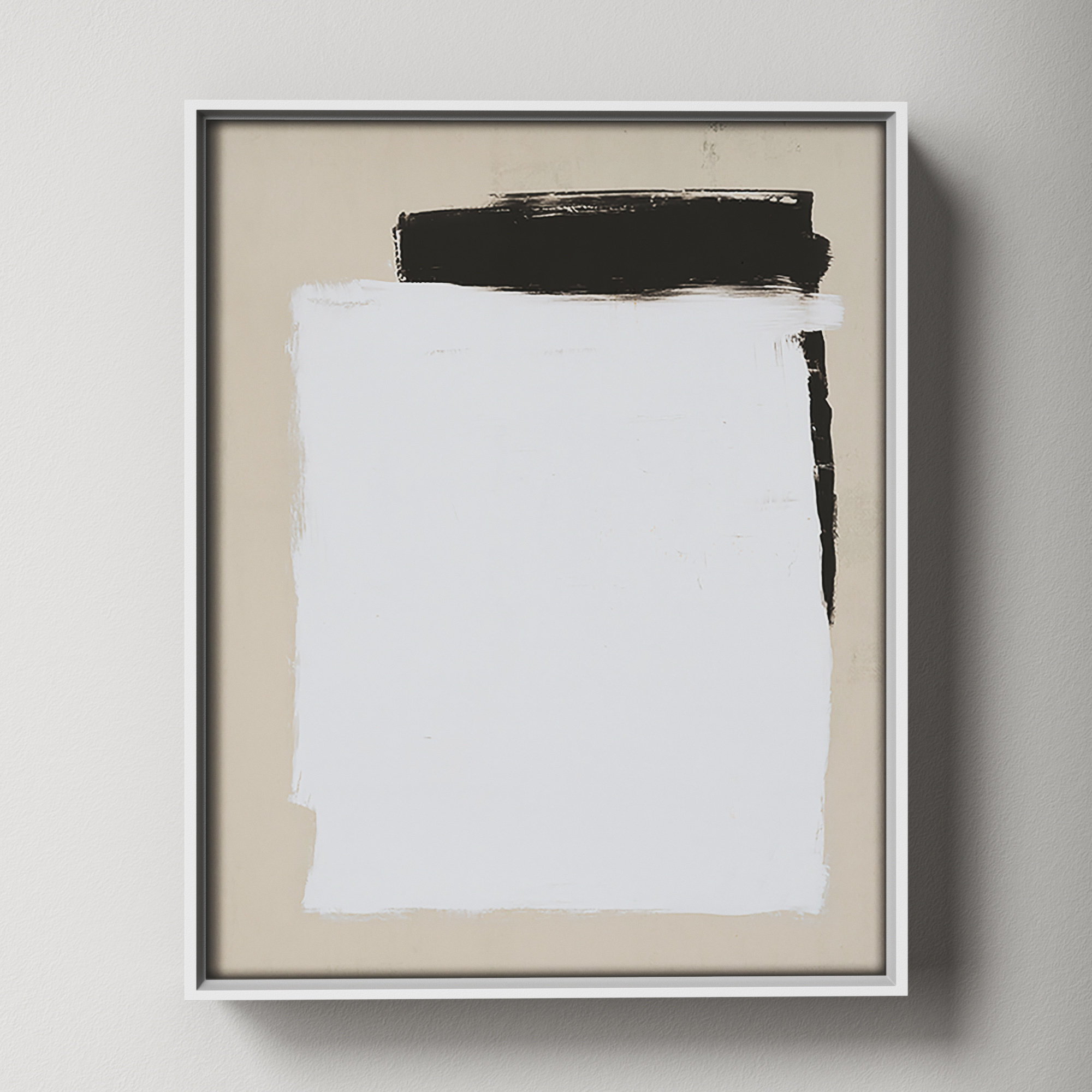 Two Mirrors, 15.5" H x 12.5" W, White, Framed Canvas