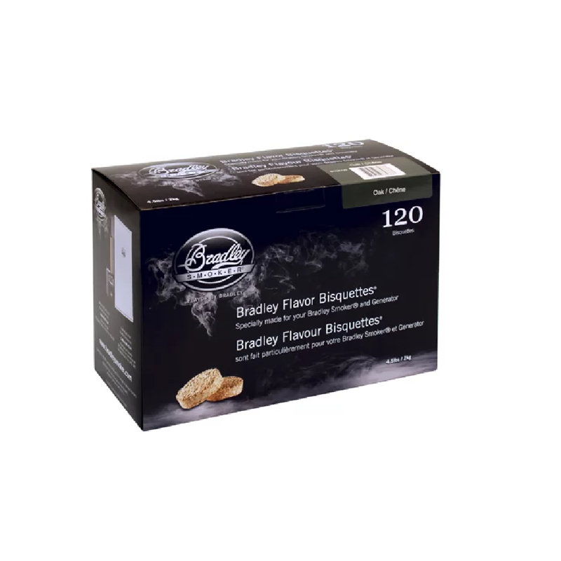 Bradley Smoker Bisquette, Oak, 120 pack