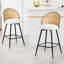 66 cm H Swivel Upholstered Bar Stool & Counter Stool with Metal Legs (set of 2 & set of 4)-2007850848-2033917735-2033917738