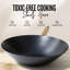 Wok en acier au carbone bleu Alva, 12 po