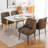Dining Chairs,Mid Century Dining Chairs,Upholstered Faux Leather Dining Chairs with Back Pull Rod-261836129